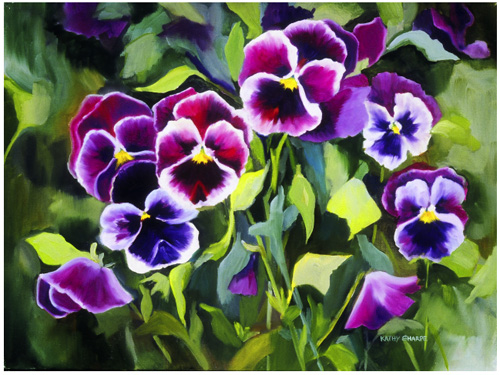 Purple Pansies